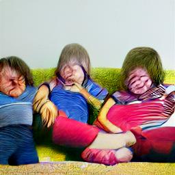 generated: three children on a couch #3